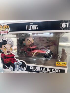 Funko Disney Villains Cruella in Red & Black Car Pop! Rides